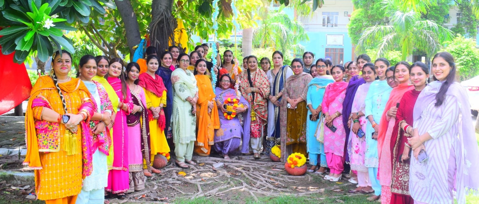 Cultural colors of Teej and Savan permeated Bella College